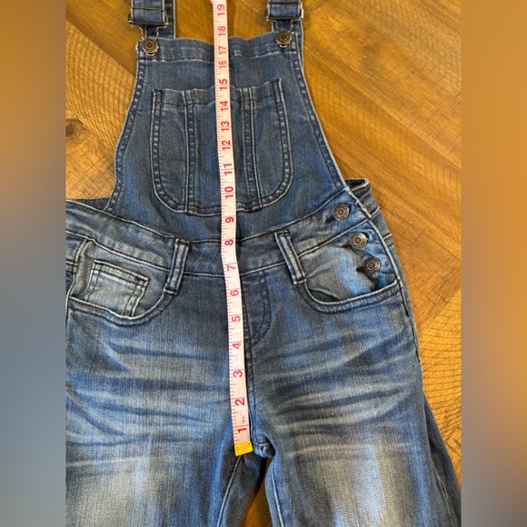 Machine Nouvelle Mode Women’s Denim Crop Y2K Overalls - Picture 6 of 12